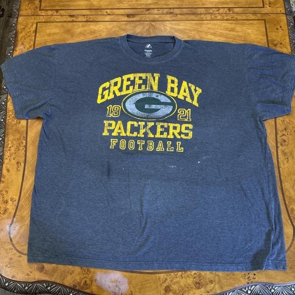 Majestic Green Bay Packers Big & Tall T-Shirt Gray 1920 Football Men's